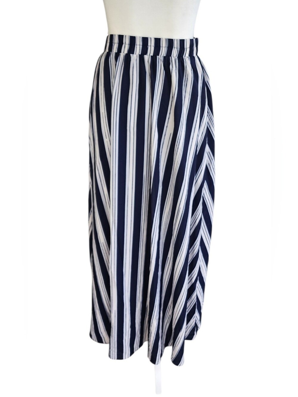 Lunemuse Navy and White Striped Maxi Skirt - Picture 3 of 10
